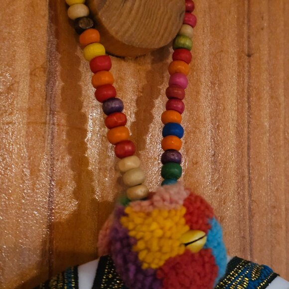 Hmong Boho Elephant pom pom dreamcatcher - Picture 6 of 7